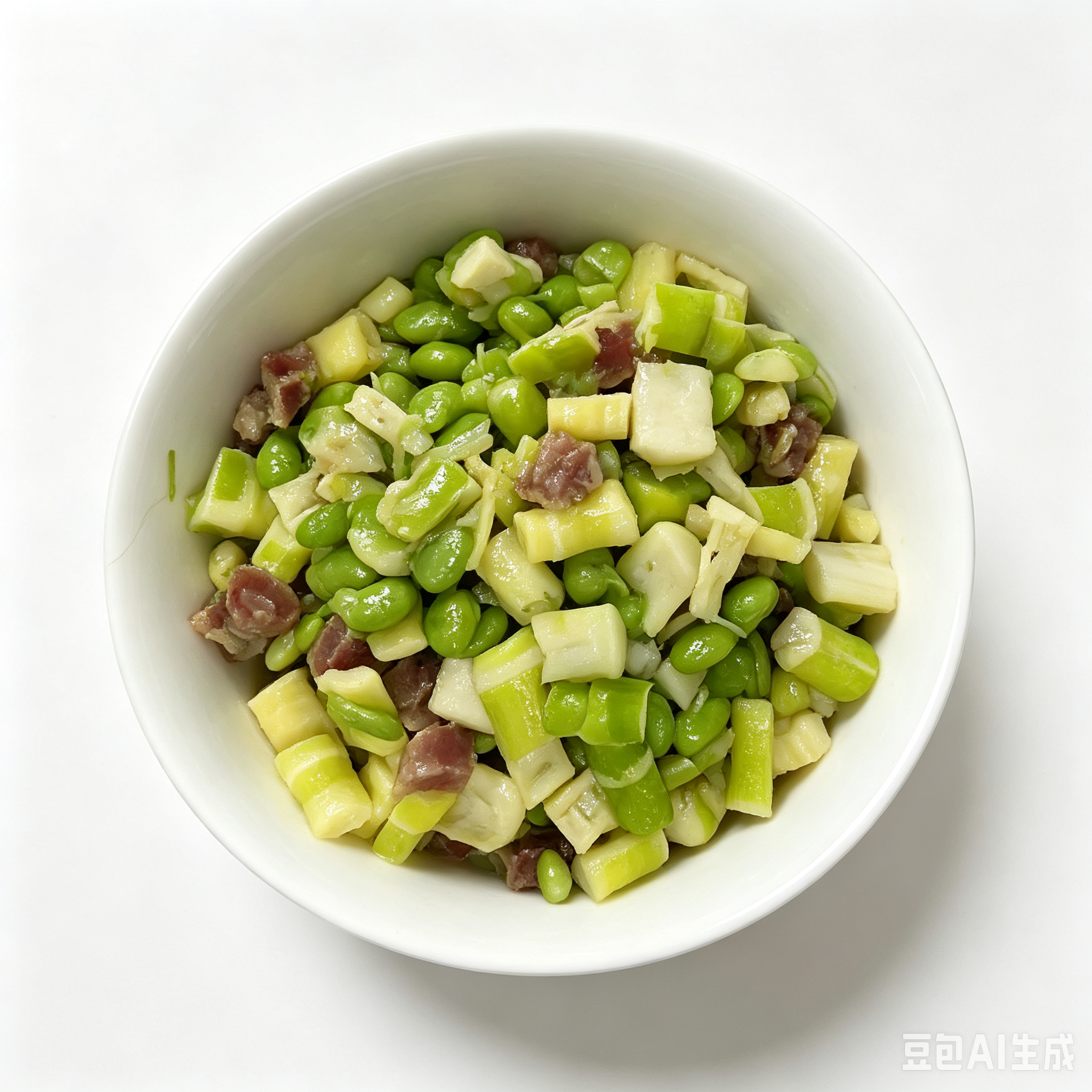 春笋蚕豆炒腊肉